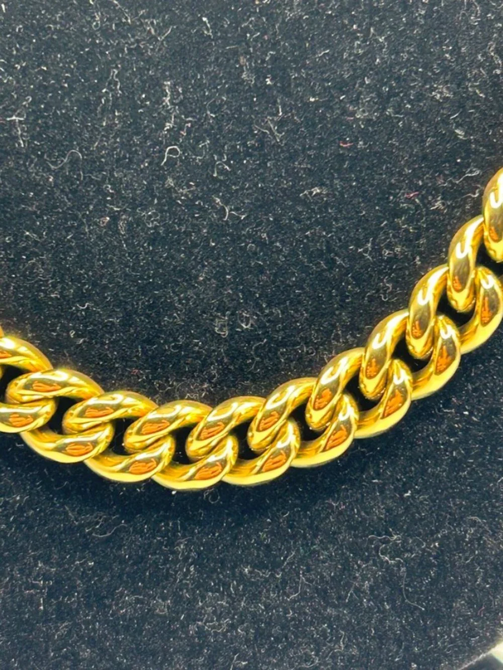 Mens Cuban Chain 10mm 20 Inch Real Gold Stainless Steel Plated Solid Durable